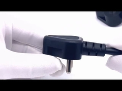 Indiens 3 broches 6A 250V ensemble de câble électrique