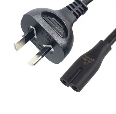 7.5A 250V AU câble d'alimentation SAA 2 broches avec câble d'extension C7 longueur personnalisée