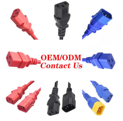 10A 250V câbles d'alimentation de prolongation C5 C7 C13 C14 C17 C19 C20 C21 câble d'extension