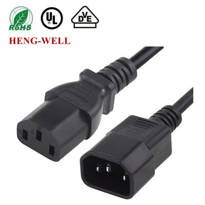 Cordon d' alimentation américain noir, 10A 15A 125V 250V 18AWG