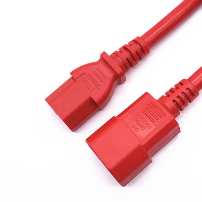 UL câble d'alimentation électrique électroménager C13 C14 câble rouge 1,8m 2m 3m