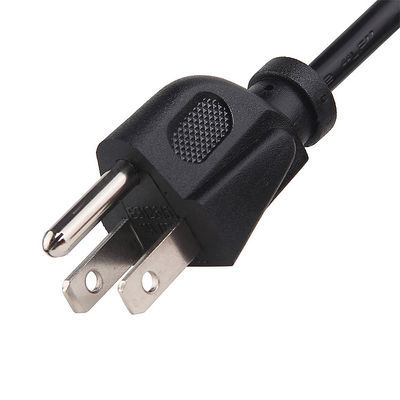 Cordon électrique noir USA 0,75m 5m 3 broches NEMA 5-15P Plug à IEC 320 C13 US Type