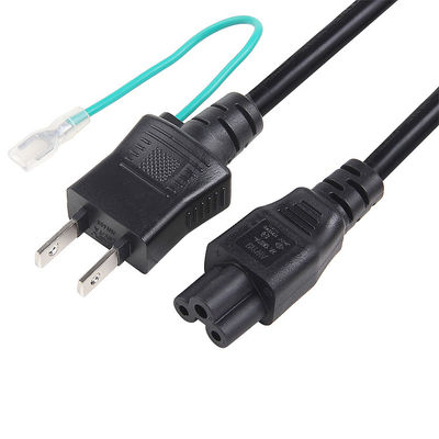 JIS Japon Connexion au câble d'alimentation Noir 3 broches Jet Approbation PSE 7A 15A 125V