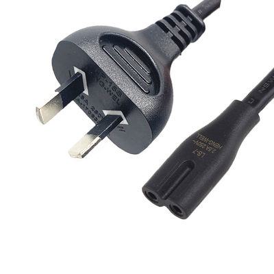 2 broches câble d'alimentation australien 1,2 m 1,5 m câble d'extension AU connecteur IEC C7