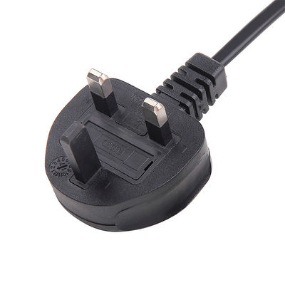 Corde d'alimentation personnalisée britannique 2 broches 3A 5A 10A 13A 250V BS1363 pour ordinateur