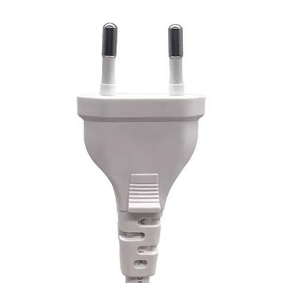 Cable électrique plat à 2 broches, prise européenne VDE 2.5A 250V