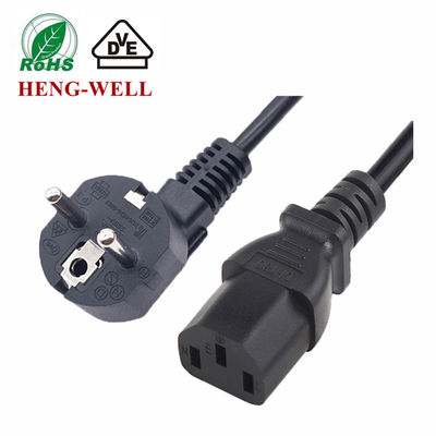3 broches de câble d'alimentation européen de la norme européenne 16A 250V